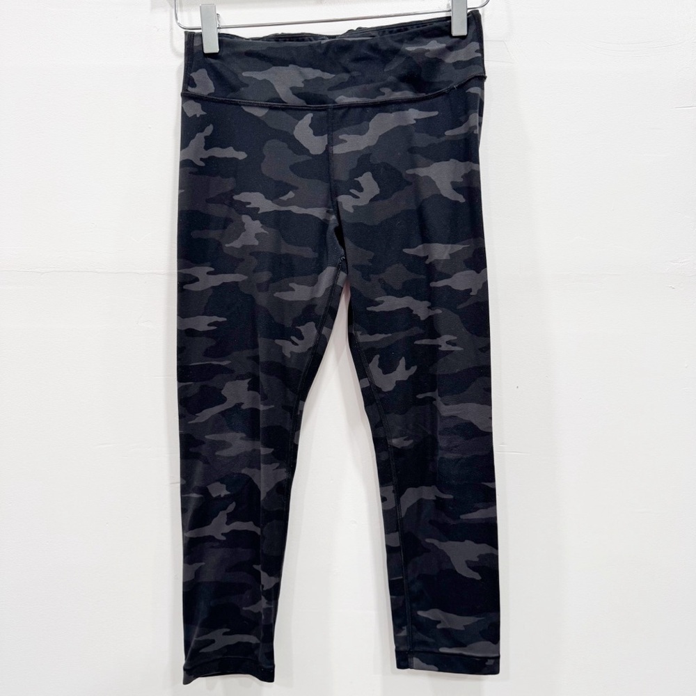Athleta Girl Camo Leggings Size XXL 16 Black Grey